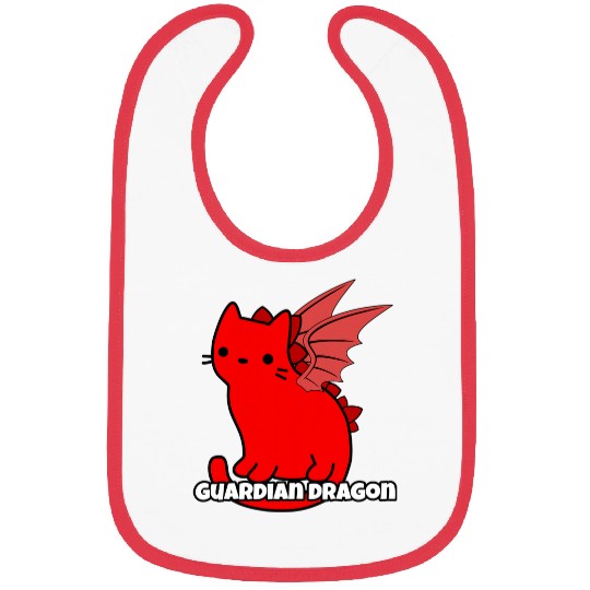 Dragon Pet Guardian Kitty Dragon Coral Bibs