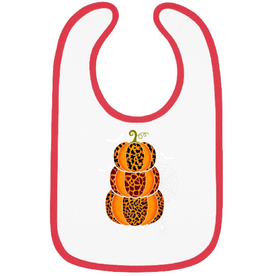 Giraffe Pet Cow Lover Halloween Pumpkin Leopard Giraffe Cow Print Fall Autumn Bibs