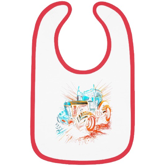 Tractor Fun driving Farmer Farming Bibs