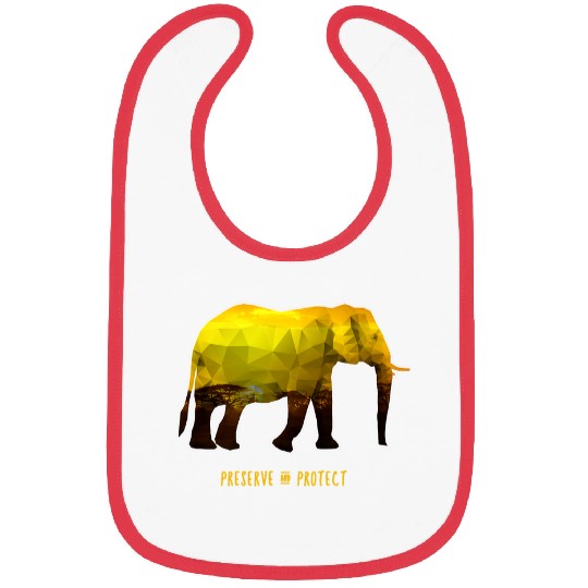 Elephant Mammal Preserve Protect Environmental Protection Savannah Bibs