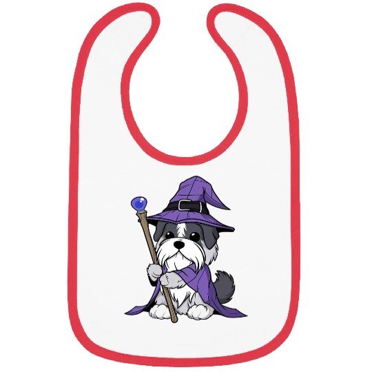 Schnauzer Pet Wizard Funny Dog Magic 2 Bibs