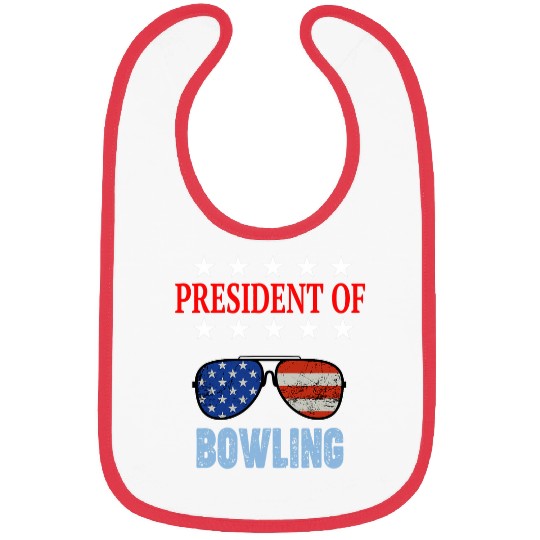 Sport Bowling President of Bowling Phrase Bowling Beginners Bibs