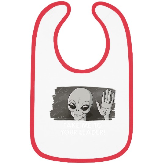 Aliens UFO Area 51 Funny retro UFO Alien leader Bibs