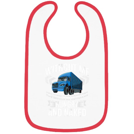 Truck Fun Funny Big Rig SemiTrailer Truck Driver Bibs