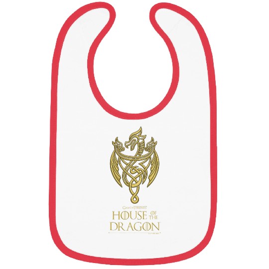 Dragon Pet House of the Dragon Gold Dragon Design Bibs