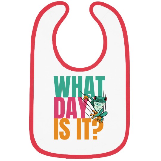 Frog Pet What Day Is It Funny frog Wednesday meme Bibs