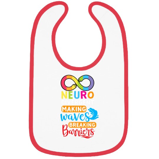 Autism Puzzle Neurodivergent Making Waves Breaking Barriers Autism Diverse Bibs