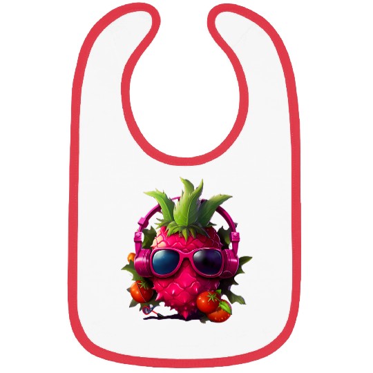 Dragon Pet Tropical Vibes Dragon Fruit Summer Music DJ Style Bibs
