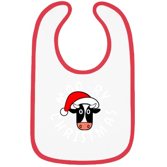 Cow Pet MooRy Christmas Cow Funny Heifer Doodle Bibs