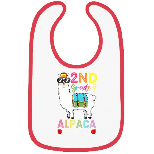 Llama Pet Funny nd Grade Alpaca My Bag Llama Student Back To School Bibs