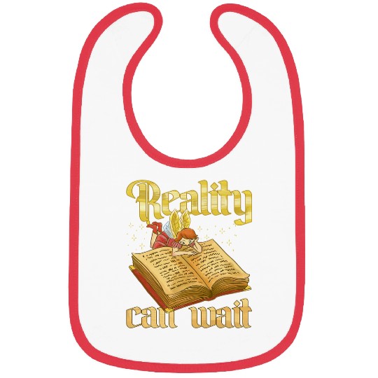 Book Fun Reality Can Wait Fantasy Books Reading Bibs