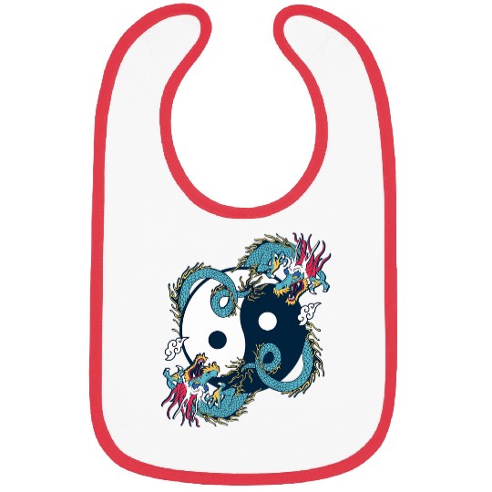 Dragon Pet Ying Yang 2Tai Chi Dragon Design for Meditation 2Tai Chi Bibs