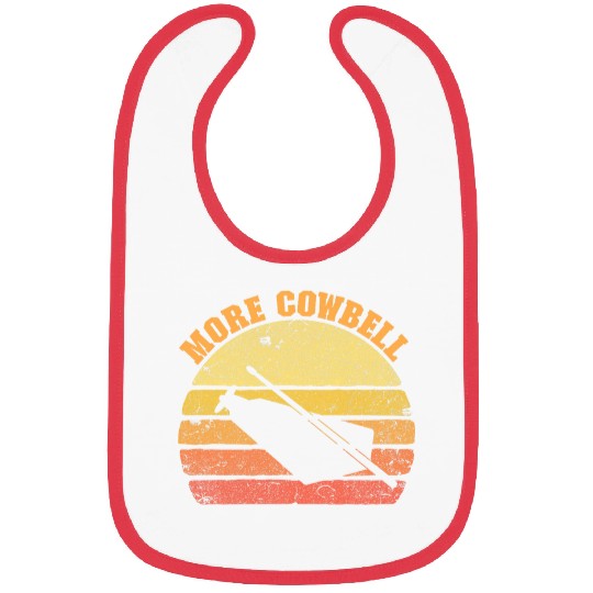 Cow Pet More Cow Bell Funny Retro More Cowbell Bibs