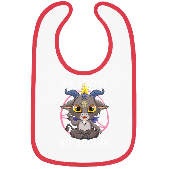 Goats Pet As Above So Below Baphomest Satanic Black Magic Satan Bibs