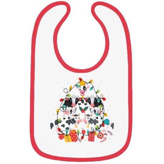 Cow Pet Christmas Farmer Women Farm Christmas Tree Bibs