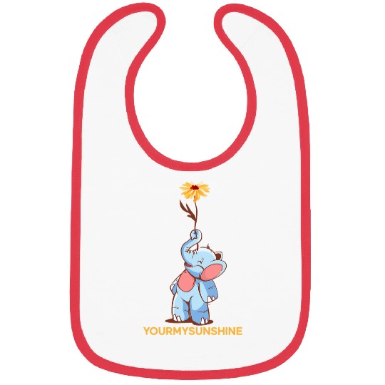 Elephant Mammal Hippie Elephant Sunshine Bibs