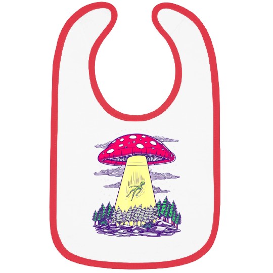 Aliens UFO Trippy Alien Hippie Abduction Bibs