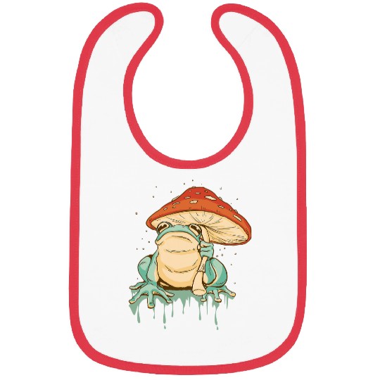 Frog Pet Cute Cottagecore Aesthetic Frog Toad With Mushroom Witch Bibs