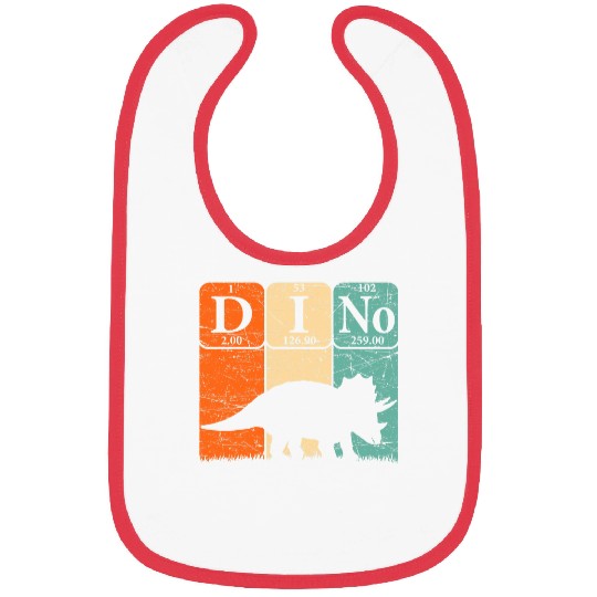 Dinosaur Pet Periodic Table Elements Triceratops Paleontologist Bibs