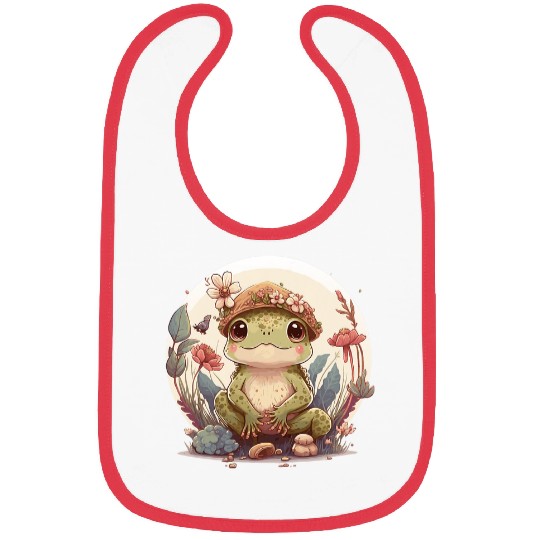 Frog Pet Cute Cottagecore Baby Frog Toad Frog Lovers Bibs
