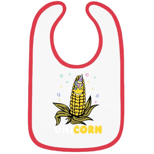 Unicorn Pet Funny Maize Corn Pun Food Farmer Bibs