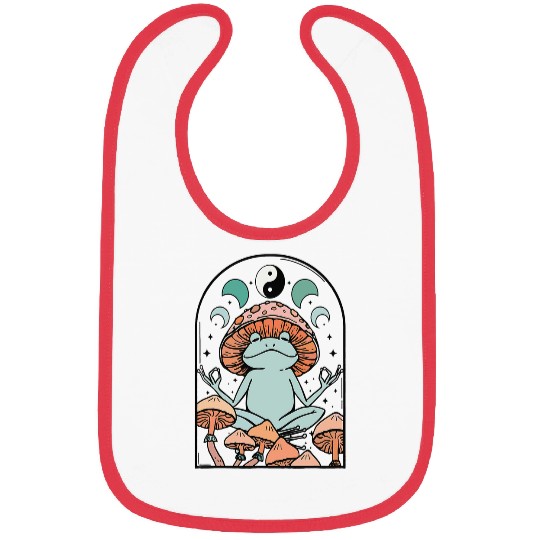 Frog Pet Witchy Goblincore Aesthetic Frog Toad Mushroom vintages Bibs