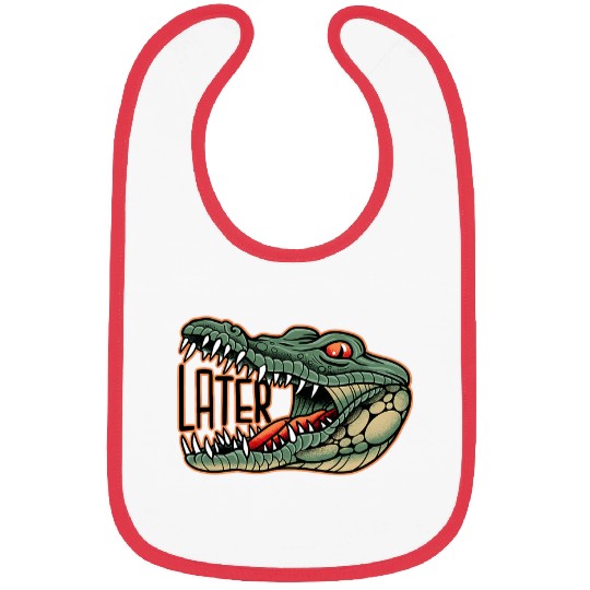 Alligator Pet Later Alligator Funny Graphic Bibs