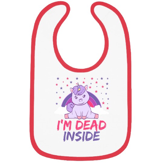 Unicorn Pet Depressed Animal Im  Inside Design Bibs