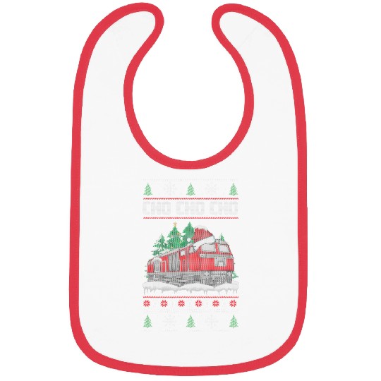 Funny Model Train Collector Cho Cho Cho Christmas Train Bibs