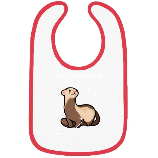 Ferret Pet Polecat Animal Anatomy Bibs