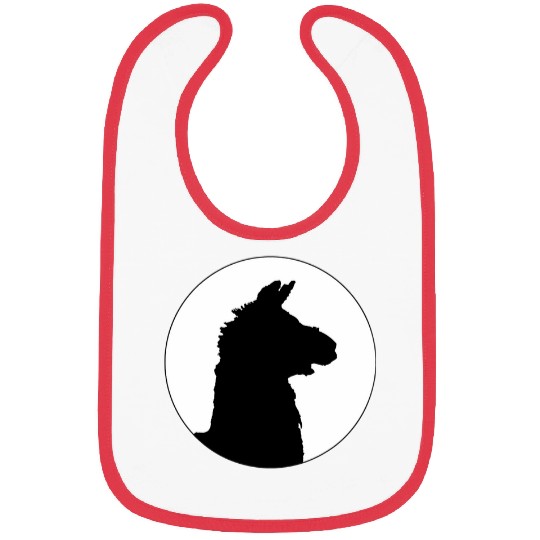 Llama Pet Funny Novelty Humor Llama White Logo Bibs