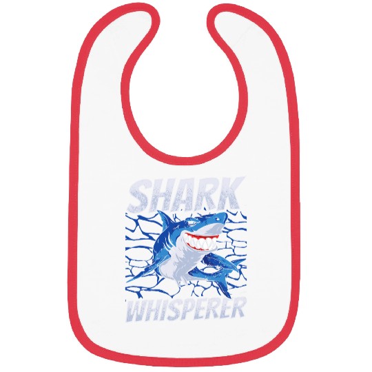 Shark Pet Whisperer Sharks Teeth Animal Lover Bibs