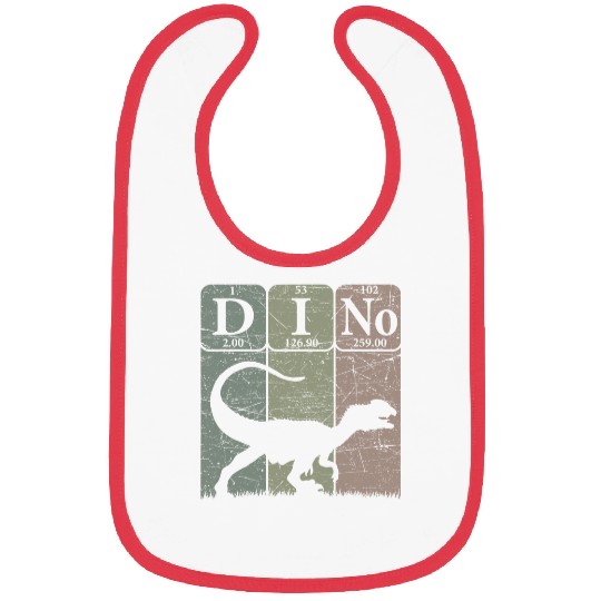 Dinosaur Pet Periodic Table Elements Dilophosaurus Paleontology Bibs