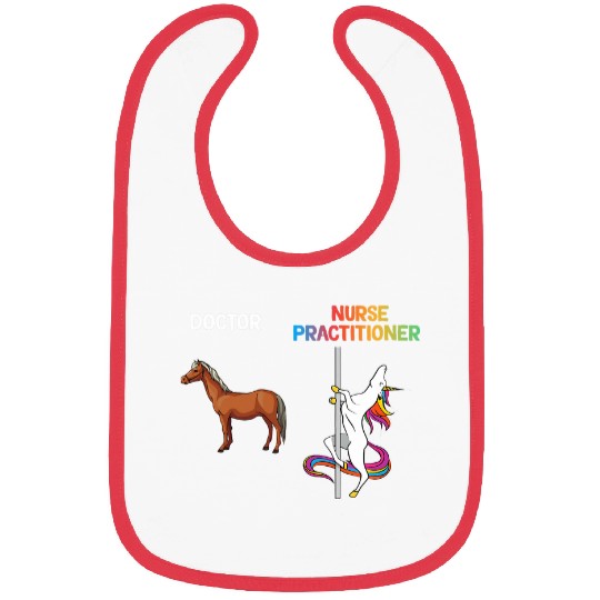 Doctor nurses Practitioner Horse Unicorns Funny Men Women Tee Bibs