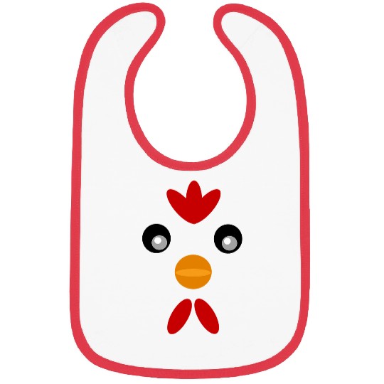 Chicken Pet Face Cute Funny Bibs