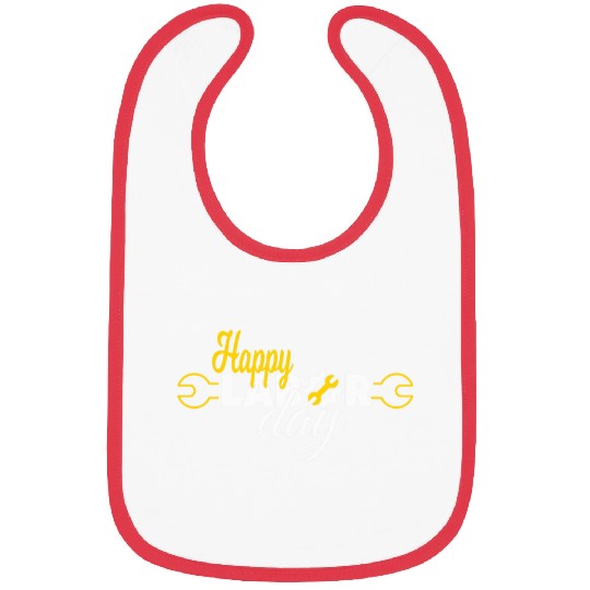 Happy Labor Day For Dad Mom Mechanic Funny Bibs