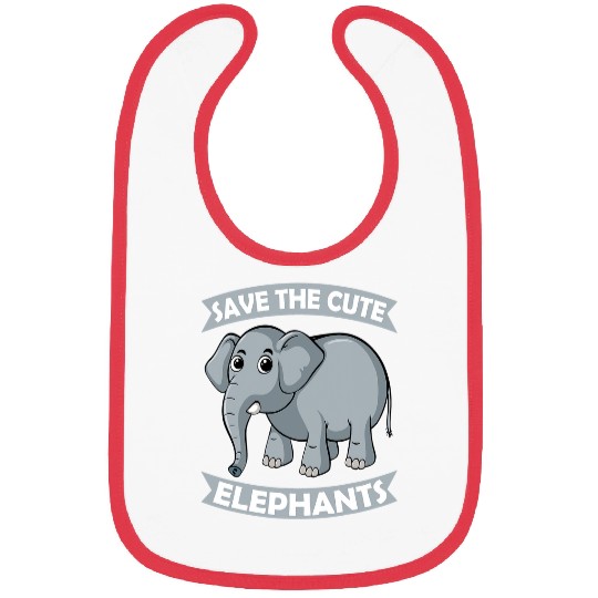 Elephant Mammal Save the Cute Elephants Zoo Circus Elephant conservative Bibs