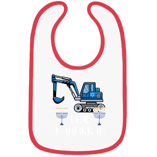Excavator Fun I Dig Hanukkah Excavator Construction Machine Lover Bibs