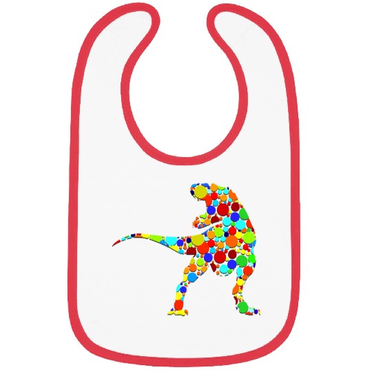Dinosaur Pet Polka Dot Pattern Happy Dot Day Lover Bibs