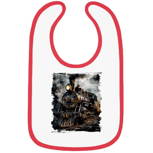 vintages Cool Train Railroad Model Train Railway Locomotive Bibs