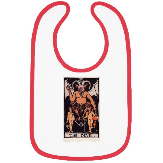 Goats Pet Baphomest Occult Satan Goats Head Devil Tarot Card Design 1 6 Bibs