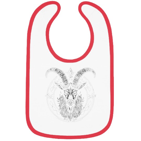 Goats Pet Baphomest Goth Devil Worship Occult Satan Symbolism Bibs