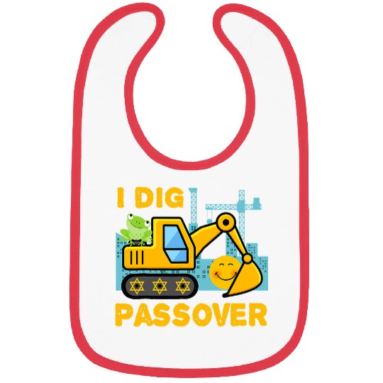 Excavator Fun I Dig Passover Excavator Construction Pesach Matzah Frogs Bibs
