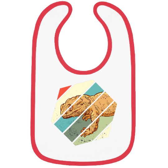 Bearded Dragon Pet Hexa Retro vintages Tiny Dinosaur Lizard Bibs
