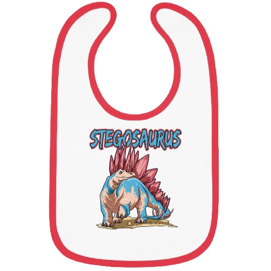 Dinosaur Pet Stegosaurus Dinosaur for a Dino Fan Bibs