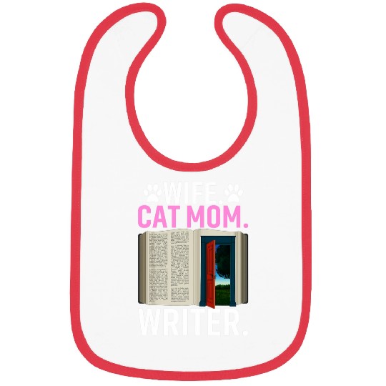 Book Fun Wife Cat Mom Writer Author Book Writing 5 Bibs