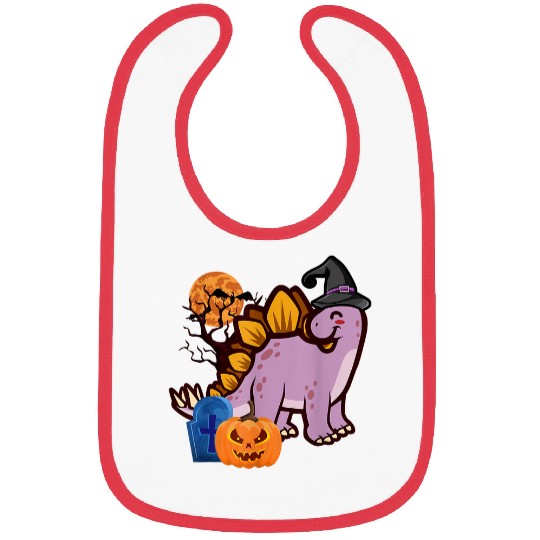 Dinosaur Pet Stegosaurus Dinosaur Witch Wizard Pumpkins Halloween Costume Bibs