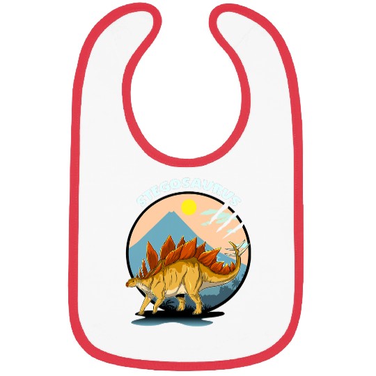 Dinosaur Pet Stegosaurus Dinosaur Design With Background Bibs