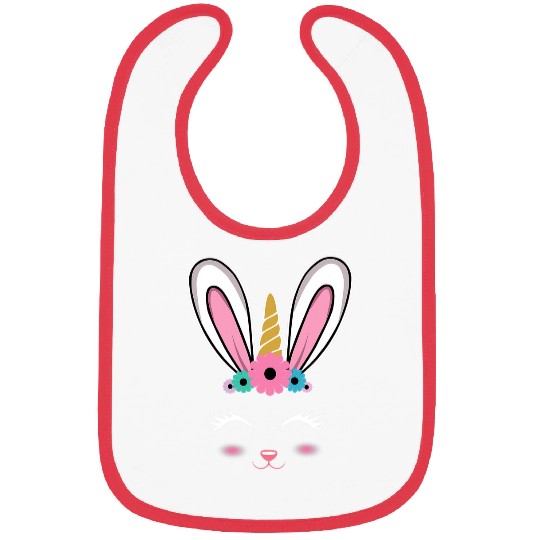Unicorn Pet Easter Bunny Happy Easter Bibs