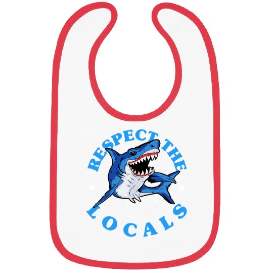 Shark Pet Respect the locals shark Design for a Bibs